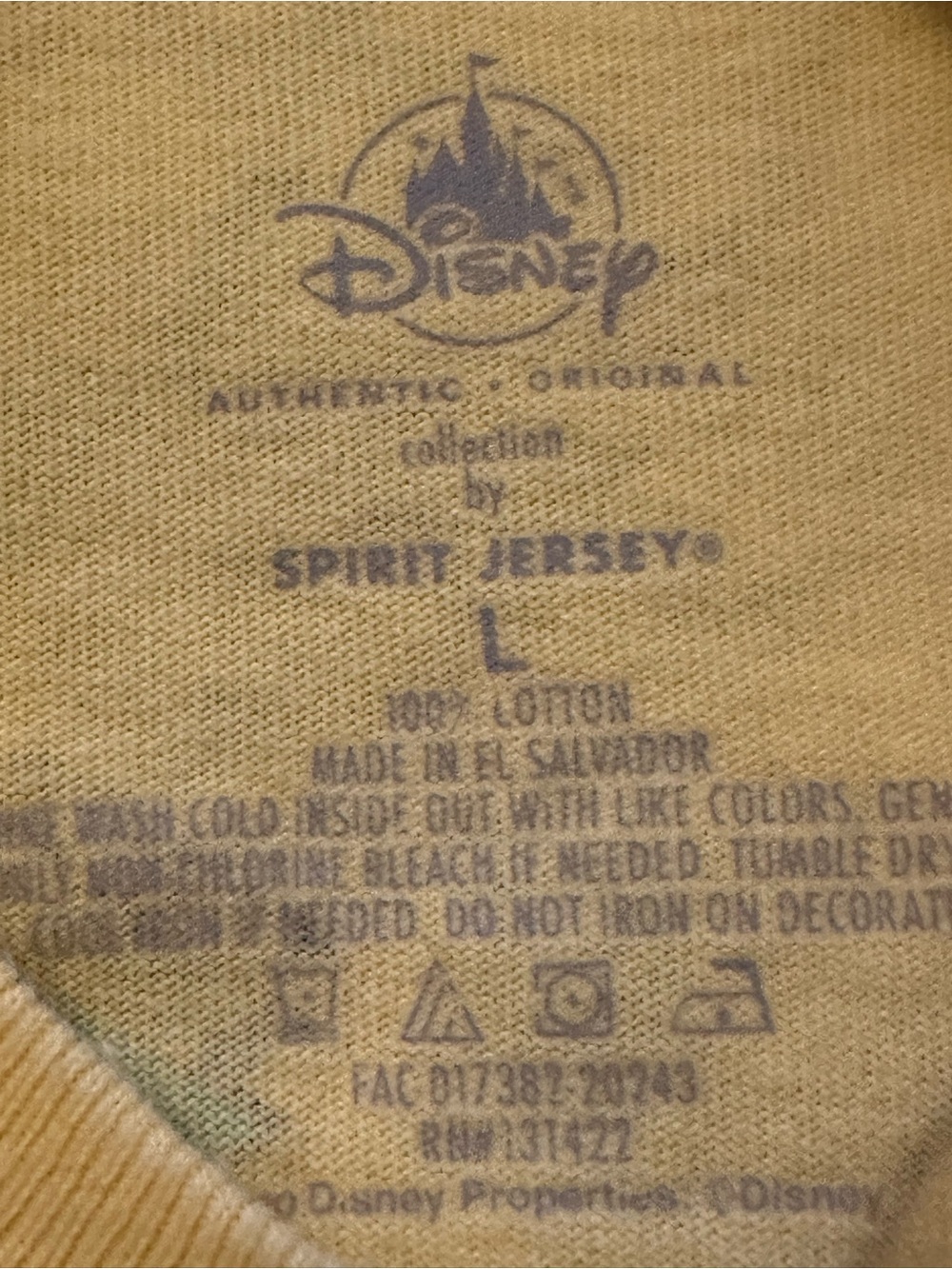 Disney Parks Spirit Jersey Disneyland Resort Yellow Rainbow Logo Sweatshirt - Picture 6 of 6